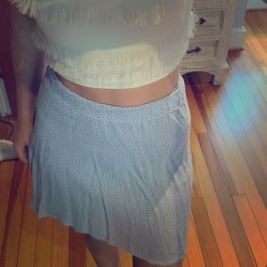 Brandy Melville blue and white patterned skirt